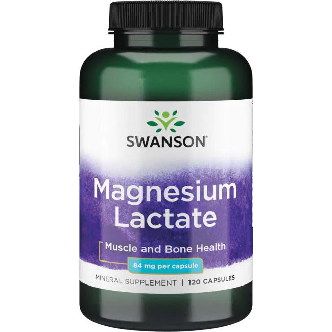 Swanson Magnésium Lactate - 84 mg - 120 Gélules