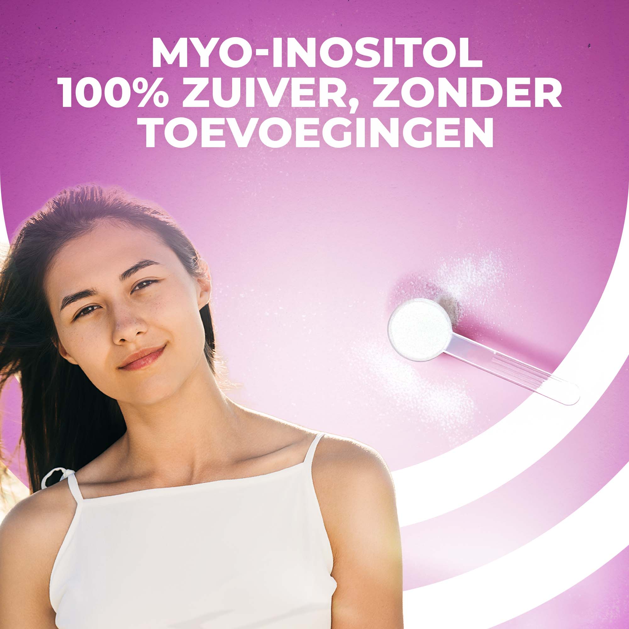 Poudre de myo-inositol pure avec doseuse de 2 grammes, dosage flexible par vous-même