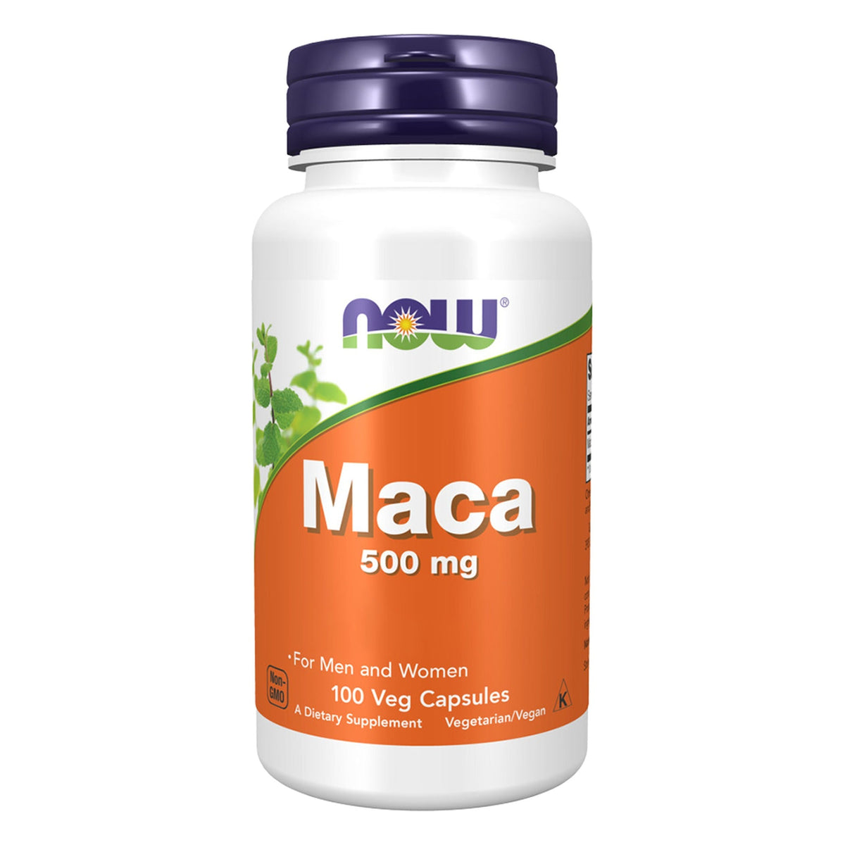 Pot NOW Foods maca 500 mg gélules de racine de maca moulue, 100 gélules #Contenu_100 gélules