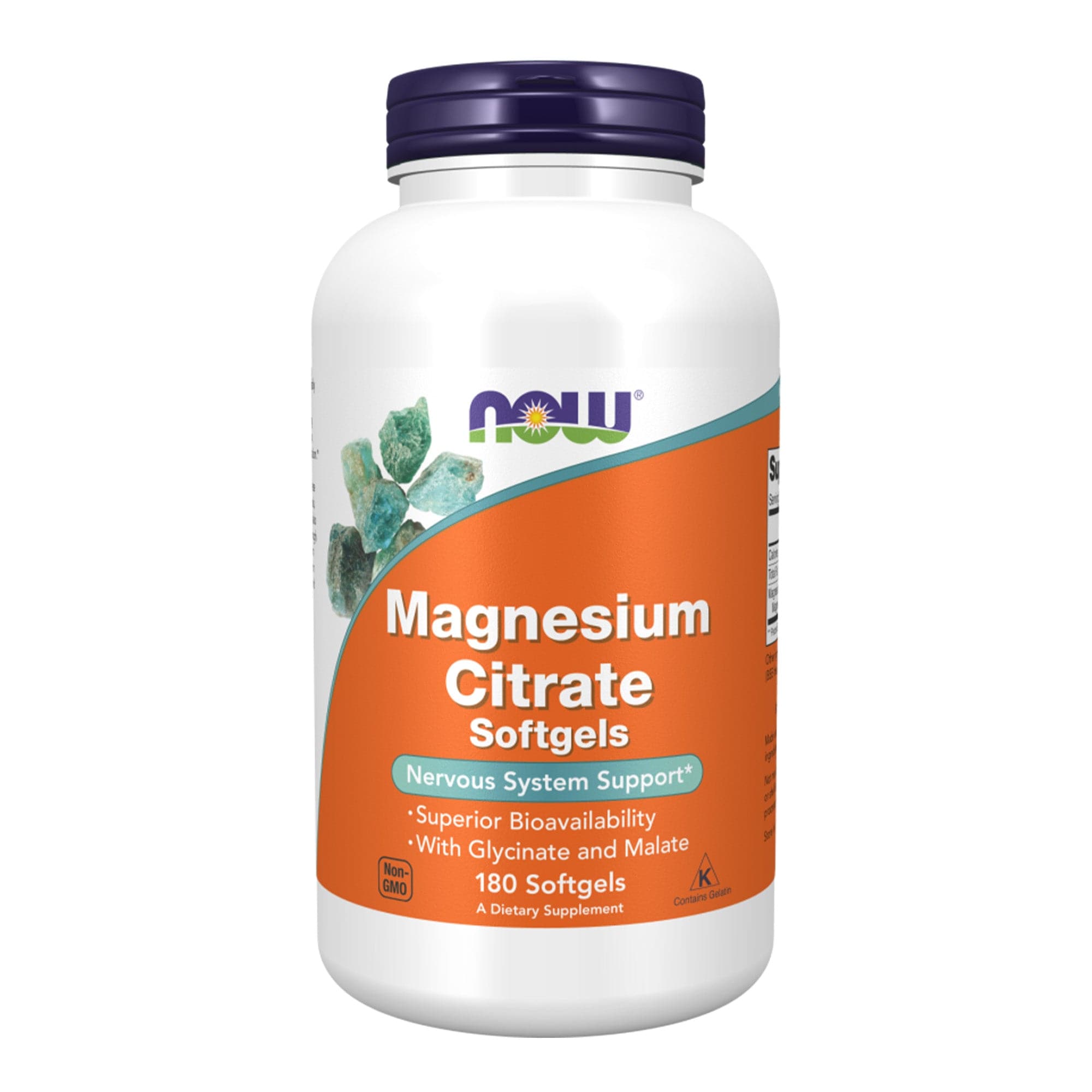 Now foods capsules molles de citrate de magnésium