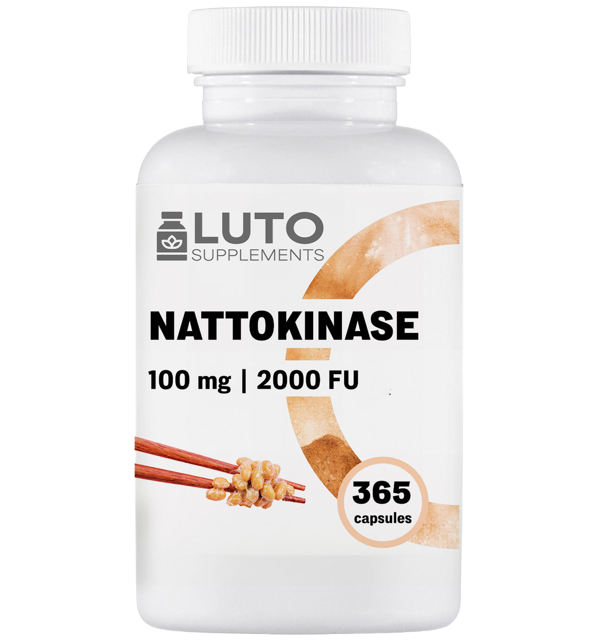 LUTO Nattokinase 100 mg pot de 365 gélules - enzyme issue de soja fermenté