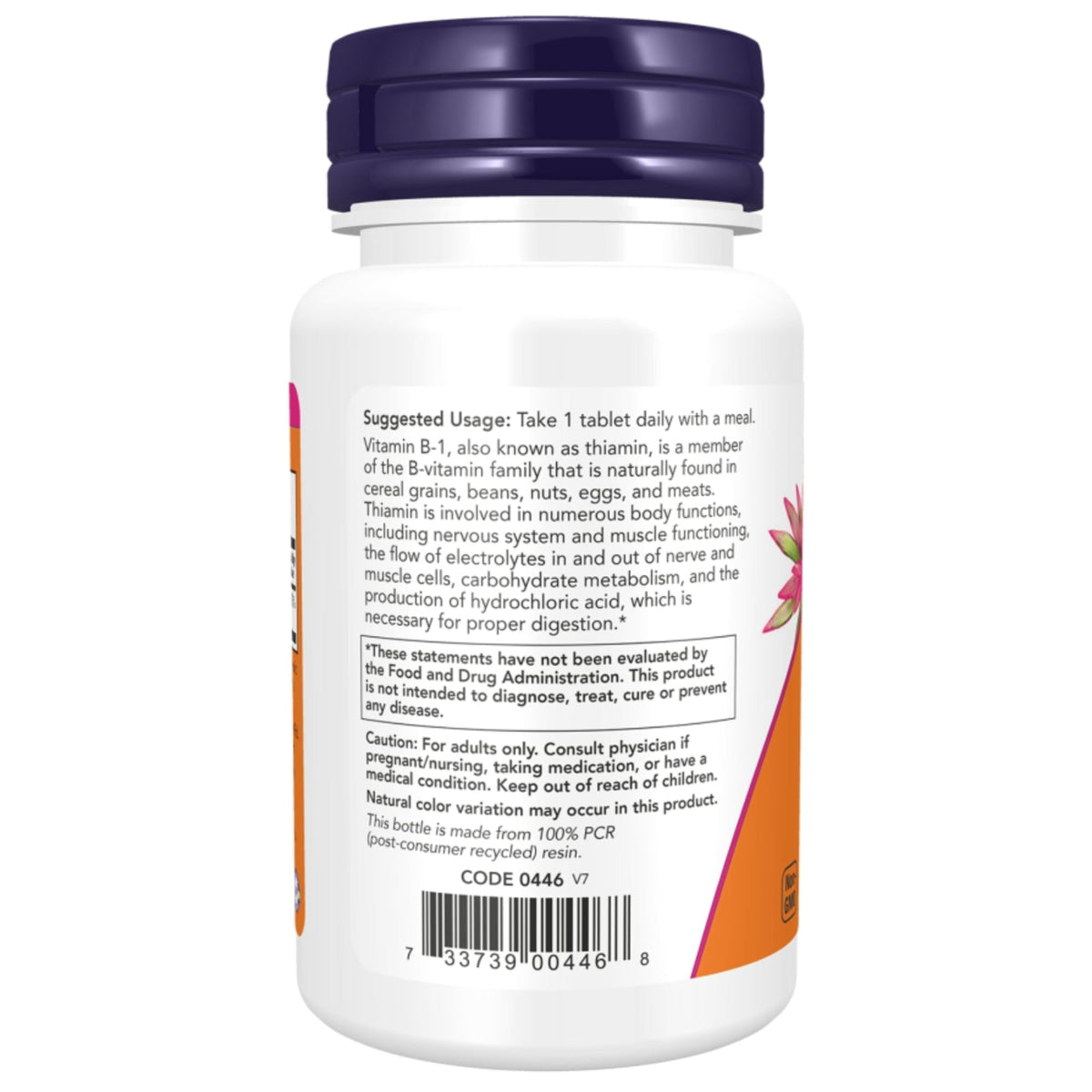 Vitamine B-1 100 mg | 100 comprimés | NOW Foods