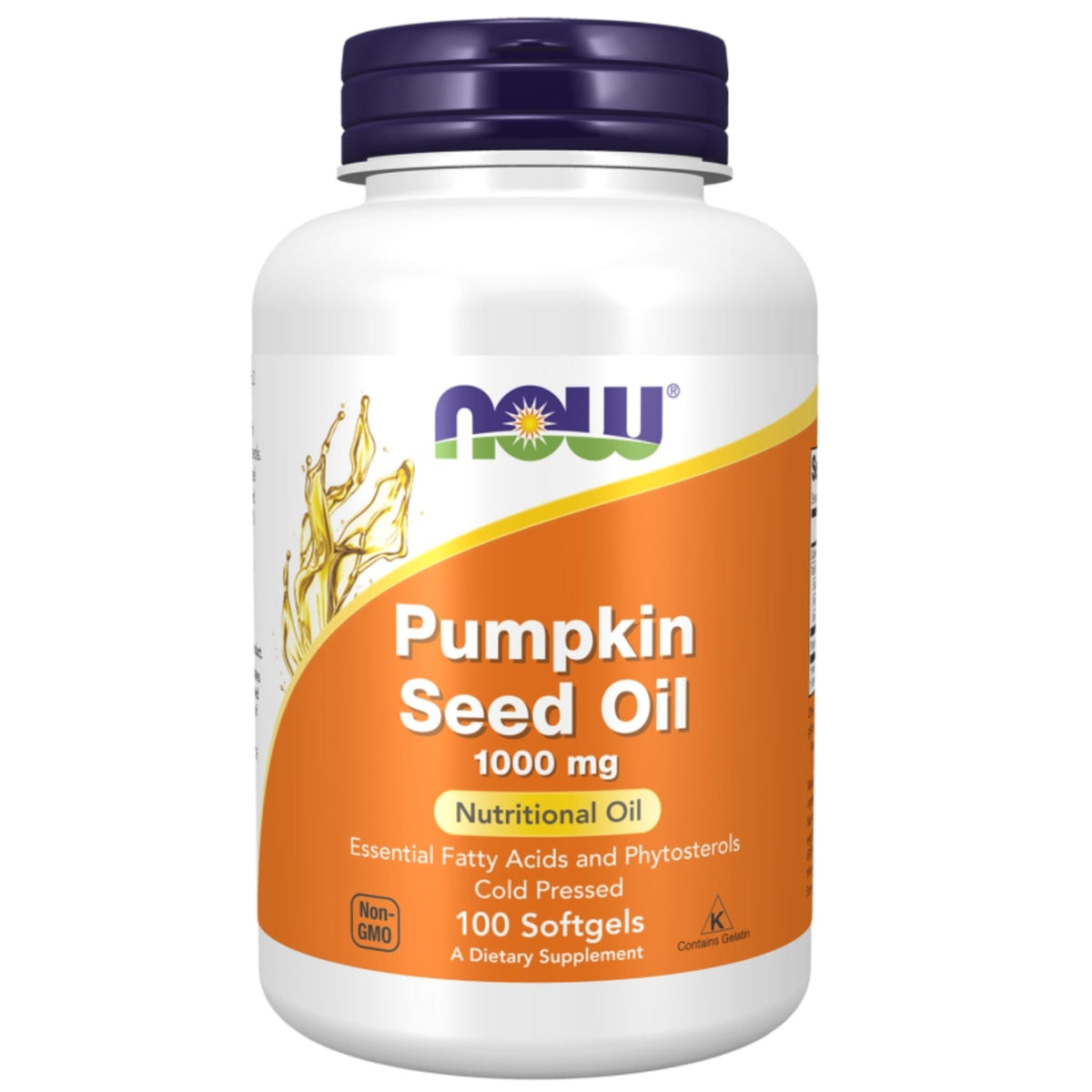 Huile de Graines de Courge 1000 mg | 100 capsules molles | NOW Foods
