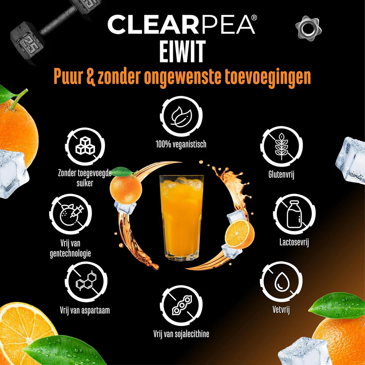 ClearPea Protéine Végane Claire saveur orange
