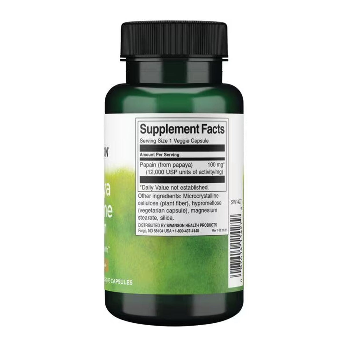 Swanson Papaïne (enzyme de papaye) 100 mg 90 gélules - complément alimentaire