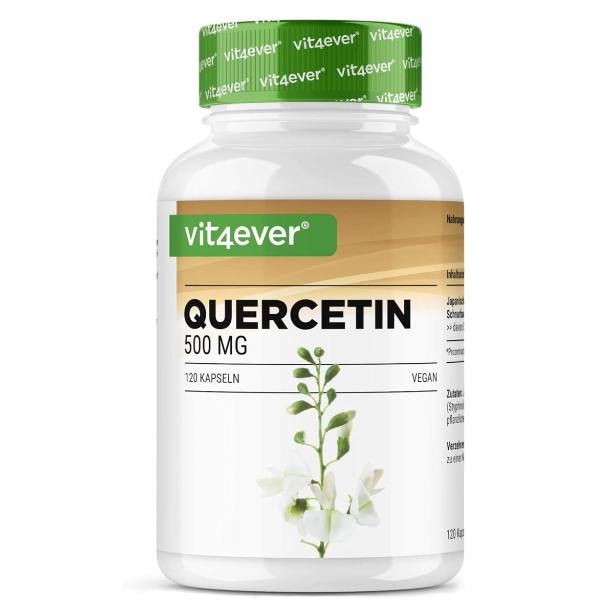 Gélules de quercétine Vit4ever – antioxydant de haute qualité issu du sophora du Japon