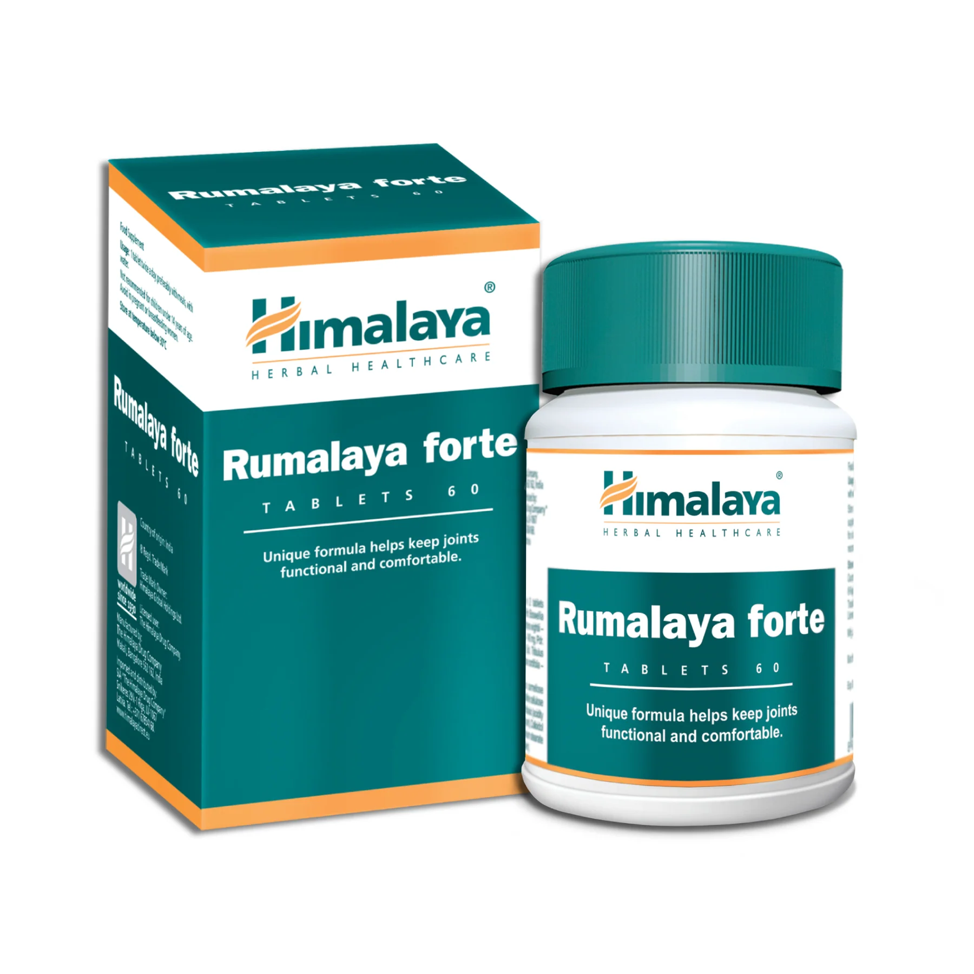 Himalaya Rumalaya Forte boîte et flacon de 60 comprimés