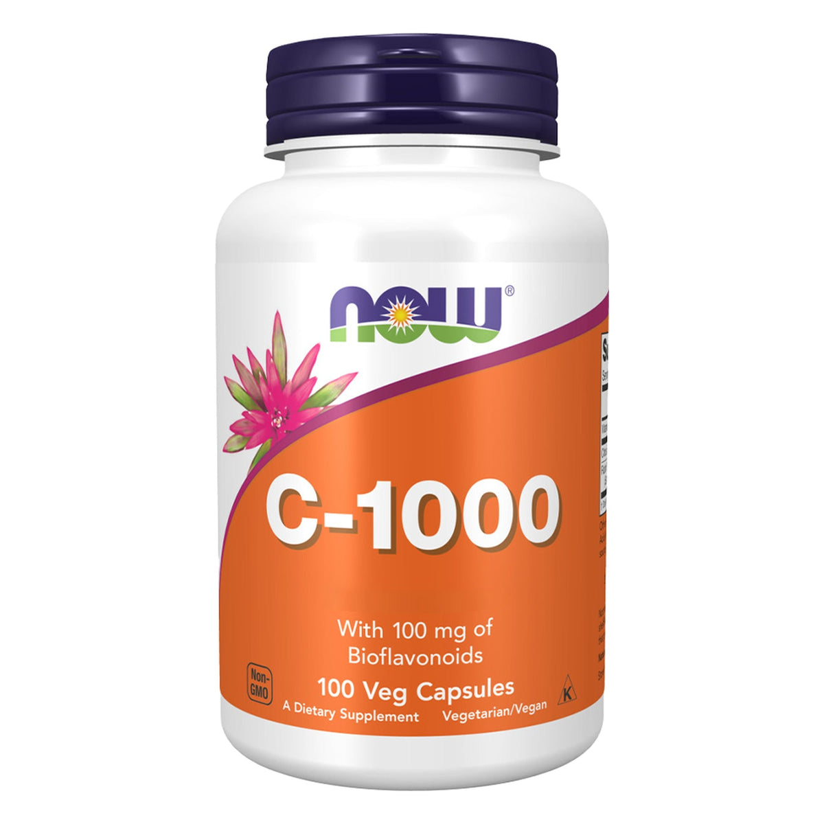 Pot NOW Foods vitamine C-1000 avec bioflavonoïdes gélules, 100 gélules #Contenu_100 gélules