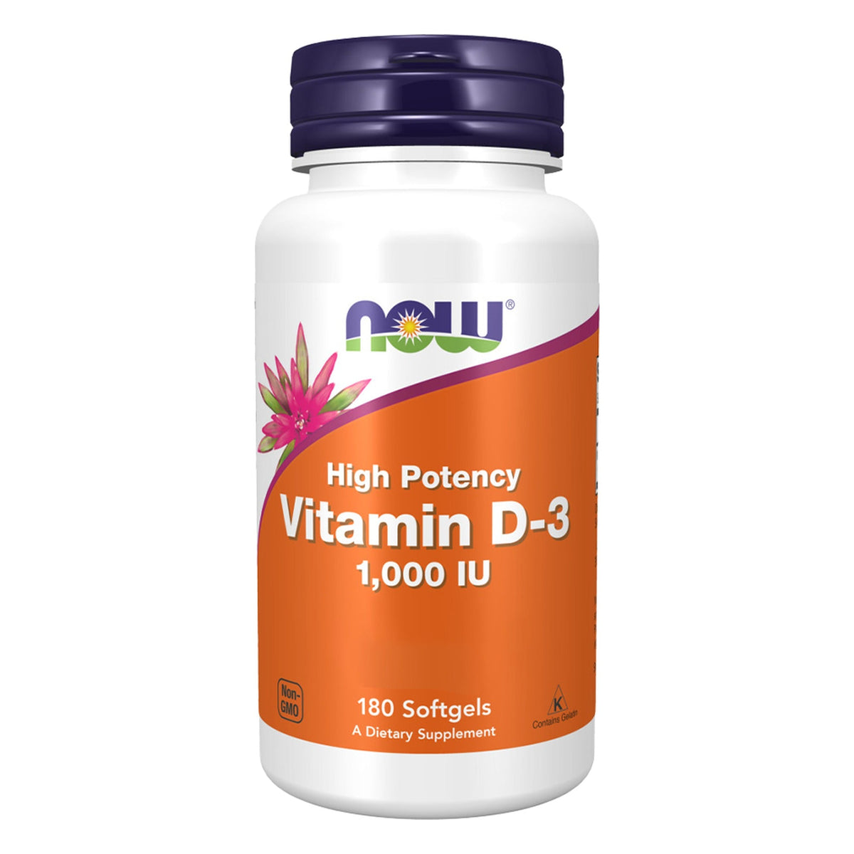 Vitamine D3 1000 UI | 180 Softgels | NOW Foods