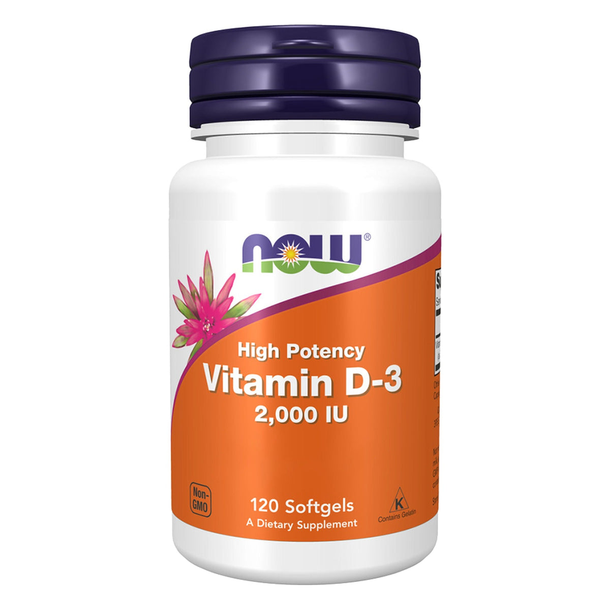 Vitamine D3 2000 UI | 120 Softgels | NOW Foods