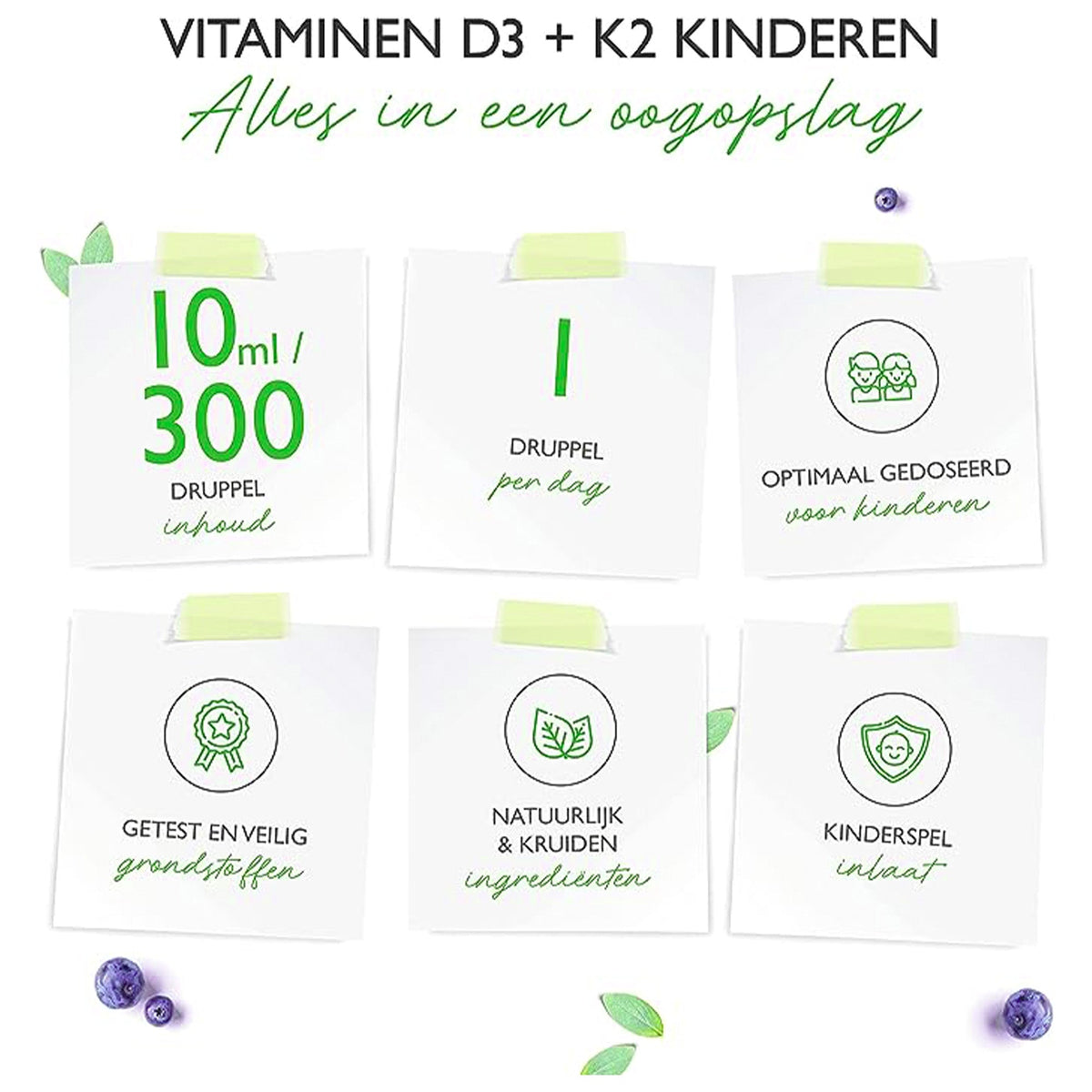 Vit4ever Vitamine D3 + K2 Kids - complément alimentaire sans additifs inutiles