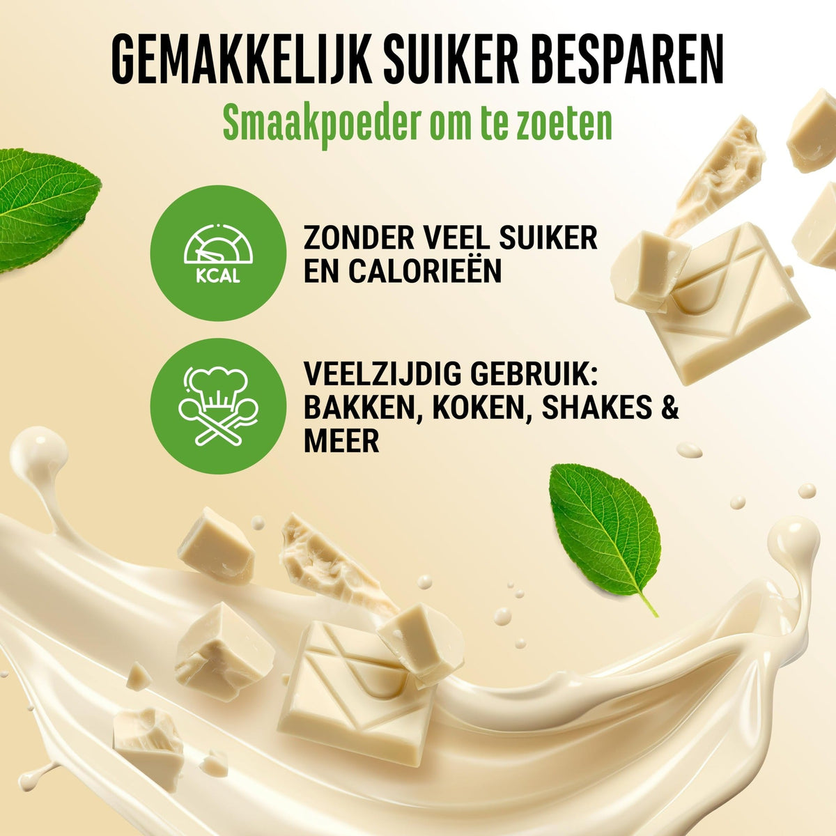 Vit4ever Flavor Craft Chocolat blanc 250 g poudre aromatisante avec 50 portions et consistance crémeuse